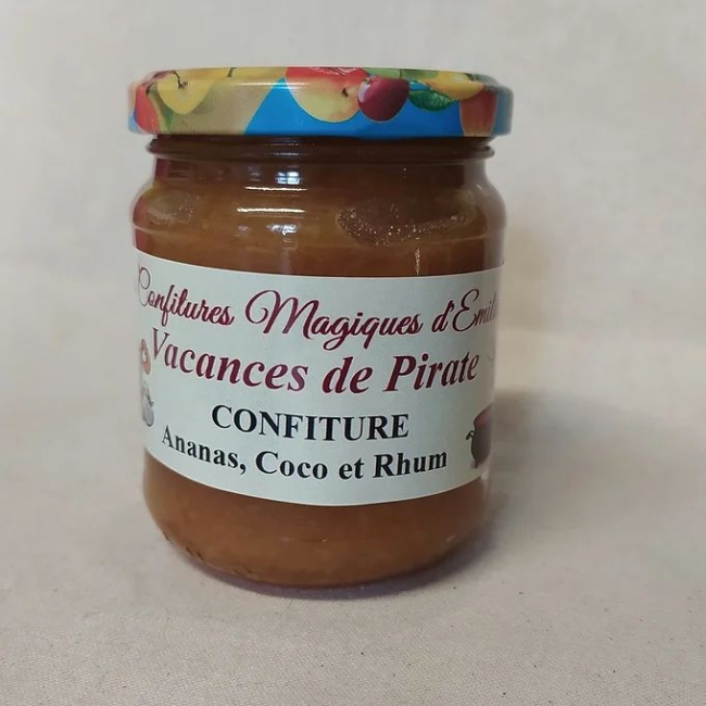 Confiture Ananas, Coco et Rhum