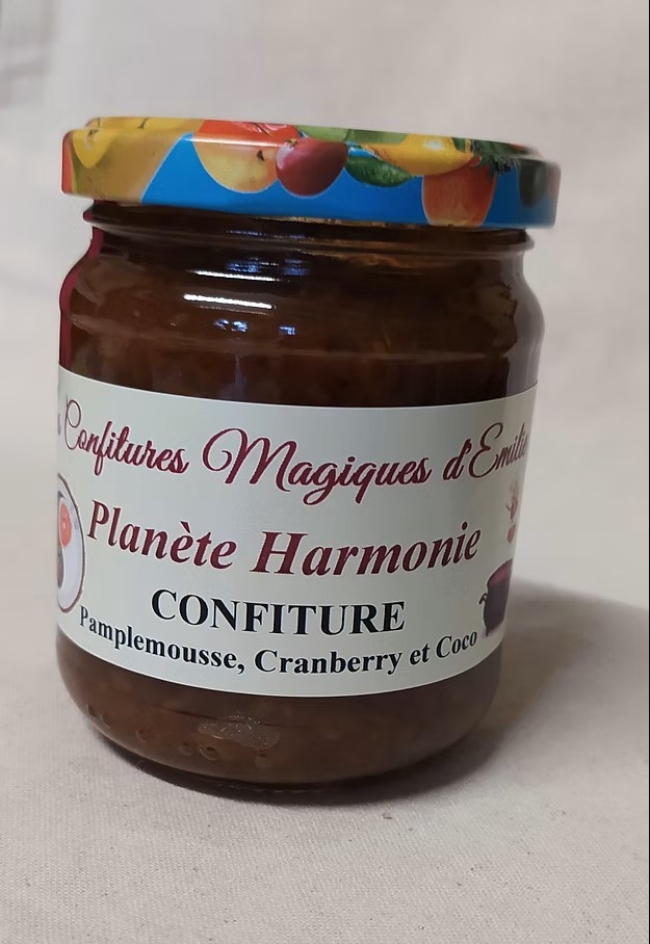 Confiture Pamplemousse, Cranberry et Coco