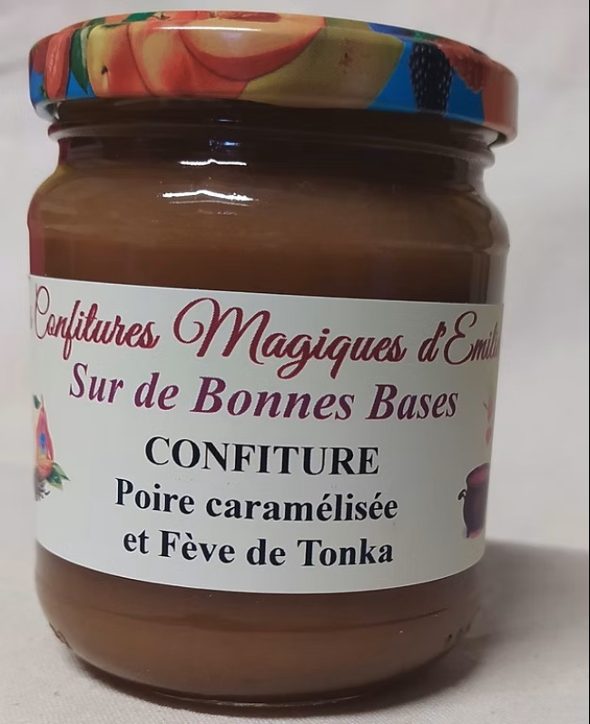 Confiture Poire caramélisée et Fève de Tonka
