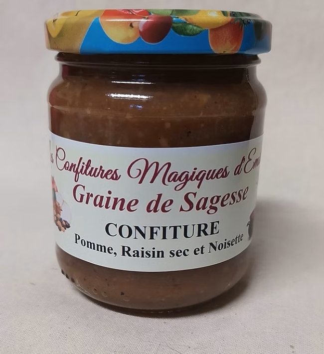 Confiture Pomme, Raisin et Noisette